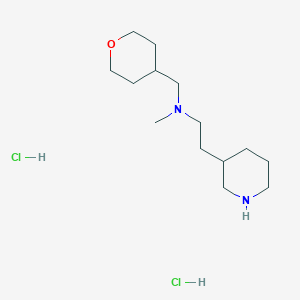 molecular formula C14H30Cl2N2O B1424160 N-Methyl-2-(3-piperidinyl)-N-(tetrahydro-2H-pyran-4-ylmethyl)-1-ethanamine dihydrochloride CAS No. 1219961-00-8