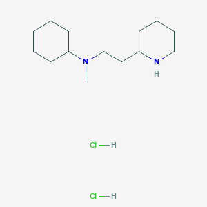 molecular formula C14H29ClN2 B1424162 N-Methyl-N-[2-(2-piperidinyl)ethyl]-cyclohexanamine dihydrochloride CAS No. 1220017-90-2