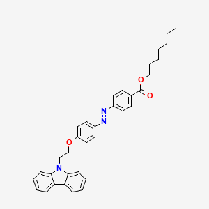 molecular formula C35H37N3O3 B14241654 Octyl 4-[(E)-{4-[2-(9H-carbazol-9-yl)ethoxy]phenyl}diazenyl]benzoate CAS No. 415900-77-5