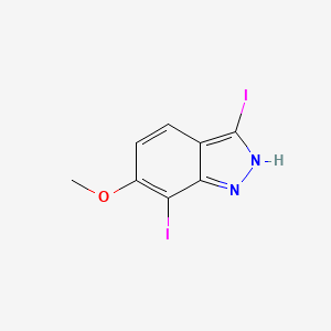 molecular formula C8H6I2N2O B1424166 3,7-Diiodo-6-methoxy-1H-indazole CAS No. 1190321-03-9