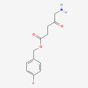molecular formula C12H14FNO3 B14241671 Pentanoic acid, 5-amino-4-oxo-, (4-fluorophenyl)methyl ester CAS No. 396079-02-0