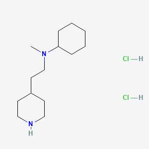 molecular formula C14H30Cl2N2 B1424170 N-Methyl-N-[2-(4-piperidinyl)ethyl]-cyclohexanamine dihydrochloride CAS No. 1219964-08-5