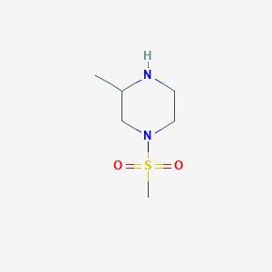 molecular formula C6H14N2O2S B1424171 1-Methanesulfonyl-3-methyl-piperazine CAS No. 1267461-17-5