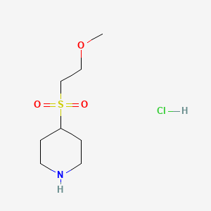 molecular formula C8H18ClNO3S B1424177 4-[(2-Methoxyethyl)sulfonyl]piperidine hydrochloride CAS No. 1984136-89-1