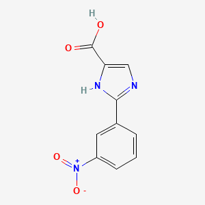 molecular formula C10H7N3O4 B1424179 2-(3-硝基苯基)-1H-咪唑-4-羧酸 CAS No. 601494-32-0