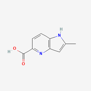 molecular formula C9H8N2O2 B1424180 2-methyl-1H-pyrrolo[3,2-b]pyridine-5-carboxylic acid CAS No. 1190316-97-2