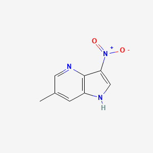 molecular formula C8H7N3O2 B1424185 6-methyl-3-nitro-1H-pyrrolo[3,2-b]pyridine CAS No. 1190316-25-6