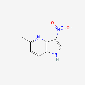 molecular formula C8H7N3O2 B1424186 5-methyl-3-nitro-1H-pyrrolo[3,2-b]pyridine CAS No. 1190318-47-8