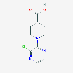 molecular formula C10H12ClN3O2 B1424191 1-(3-Chloro-pyrazin-2-YL)-piperidine-4-carboxylic acid CAS No. 1543014-69-2