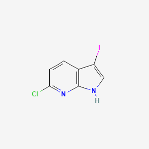 molecular formula C7H4ClIN2 B1424195 6-Chloro-3-iodo-1H-pyrrolo[2,3-b]pyridine CAS No. 1190322-78-1