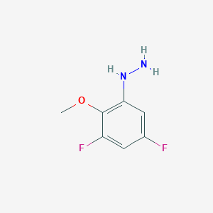 molecular formula C7H8F2N2O B1424198 (3,5-Difluoro-2-methoxyphenyl)hydrazine CAS No. 1260982-29-3