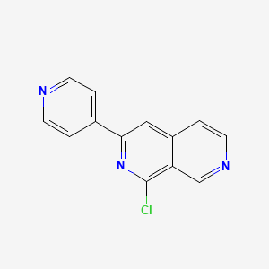 molecular formula C13H8ClN3 B1424199 1-Chloro-3-(pyridin-4-YL)-2,7-naphthyridine CAS No. 1211593-56-4