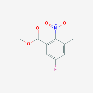 molecular formula C9H8FNO4 B1424200 Methyl 5-fluoro-3-methyl-2-nitrobenzoate CAS No. 952479-97-9