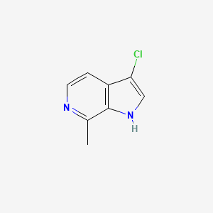 molecular formula C8H7ClN2 B1424201 3-chloro-7-methyl-1H-pyrrolo[2,3-c]pyridine CAS No. 1190313-79-1