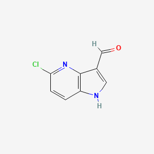 molecular formula C8H5ClN2O B1424204 5-chloro-1H-pyrrolo[3,2-b]pyridine-3-carbaldehyde CAS No. 1190310-94-1