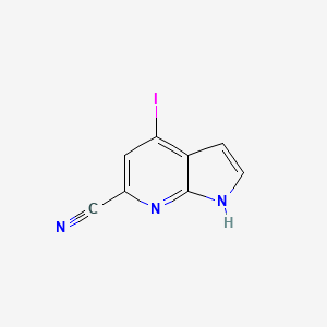 molecular formula C8H4IN3 B1424208 4-碘-1H-吡咯并[2,3-b]吡啶-6-碳腈 CAS No. 1190310-69-0