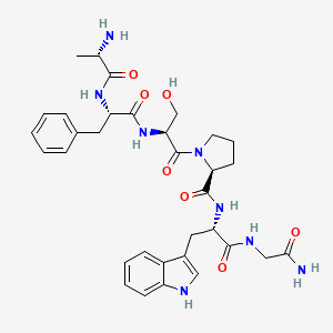molecular formula C33H42N8O7 B14242084 L-Alanyl-L-phenylalanyl-L-seryl-L-prolyl-L-tryptophylglycinamide CAS No. 410082-92-7