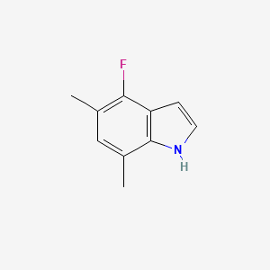 molecular formula C10H10FN B1424209 4-fluoro-5,7-dimethyl-1H-indole CAS No. 1190320-77-4
