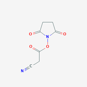 molecular formula C7H6N2O4 B1424211 2,5-Dioxopyrrolidin-1-YL 2-cyanoacetate CAS No. 56657-76-2