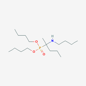 molecular formula C17H38NO3P B14242114 Phosphonic acid, [1-(butylamino)-1-methylbutyl]-, dibutyl ester CAS No. 345196-21-6