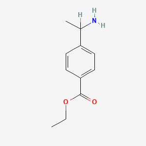 molecular formula C11H15NO2 B1424215 Ethyl 4-(1-aminoethyl)benzoate CAS No. 802566-87-6