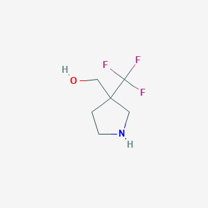 molecular formula C6H10F3NO B1424220 [3-(Trifluoromethyl)pyrrolidin-3-yl]methanol CAS No. 217096-40-7