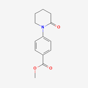 molecular formula C13H15NO3 B14242257 Benzoic acid, 4-(2-oxo-1-piperidinyl)-, methyl ester CAS No. 503614-97-9