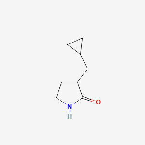 molecular formula C8H13NO B1424229 3-(Cyclopropylmethyl)pyrrolidin-2-one CAS No. 1260859-39-9