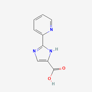 molecular formula C9H7N3O2 B1424235 1H-Imidazole-5-carboxylicacid,2-(2-pyridinyl)- CAS No. 1035234-97-9