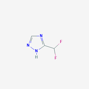 molecular formula C3H3F2N3 B1424236 3-(二氟甲基)-1H-1,2,4-三唑 CAS No. 1378824-63-5