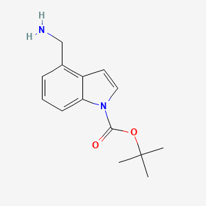 molecular formula C14H18N2O2 B1424238 tert-Butyl 4-(aminomethyl)-1H-indole-1-carboxylate CAS No. 887584-07-8