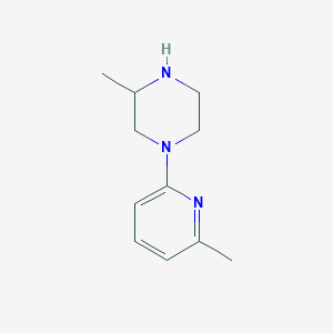 molecular formula C11H17N3 B1424240 3-Methyl-1-(6-methylpyridin-2-yl)piperazine CAS No. 1247658-97-4
