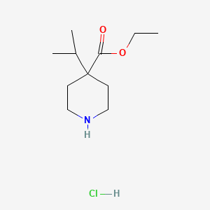 B1424241 Ethyl 4-isopropyl-4-piperidinecarboxylate hydrochloride CAS No. 1186663-19-3