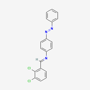 molecular formula C19H13Cl2N3 B14242428 N-[(E)-(2,3-dichlorophenyl)methylidene]-4-[(E)-phenyldiazenyl]aniline CAS No. 303758-21-6