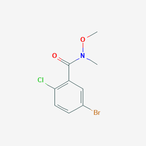 molecular formula C9H9BrClNO2 B1424244 5-Bromo-2-chloro-N-methoxy-N-methylbenzamide CAS No. 842136-59-8