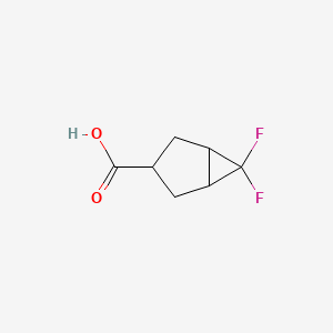 molecular formula C7H8F2O2 B1424255 6,6-Difluorobicyclo[3.1.0]hexane-3-carboxylic acid CAS No. 1093751-02-0