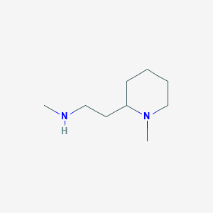 molecular formula C9H20N2 B1424257 Methyl[2-(1-methylpiperidin-2-yl)ethyl]amine CAS No. 127173-48-2