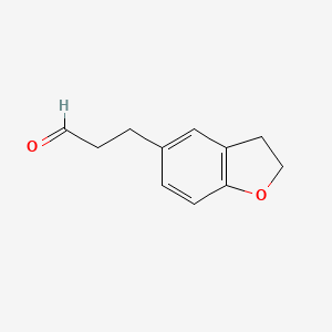 molecular formula C11H12O2 B1424260 3-(2,3-Dihydro-1-benzofuran-5-YL)propanal CAS No. 1057670-88-8