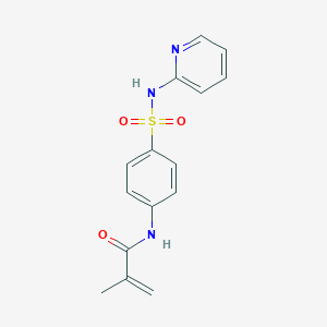 molecular formula C15H15N3O3S B14242610 2-Methyl-N-{4-[(pyridin-2-yl)sulfamoyl]phenyl}prop-2-enamide CAS No. 400724-79-0