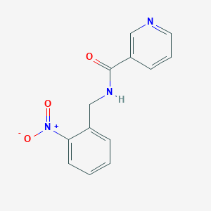 molecular formula C13H11N3O3 B14242689 N-[(2-Nitrophenyl)methyl]pyridine-3-carboxamide CAS No. 189169-96-8