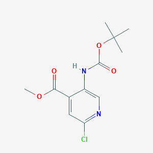 molecular formula C12H15ClN2O4 B1424273 Methyl 5-(boc-amino)-2-chloropyridine-4-carboxylate CAS No. 305371-42-0