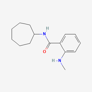 molecular formula C15H22N2O B14242742 N-cycloheptyl-2-(methylamino)benzamide CAS No. 348612-07-7