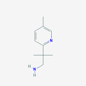 molecular formula C10H16N2 B1424275 2-Methyl-2-(5-methylpyridin-2-yl)propan-1-amine CAS No. 929022-01-5