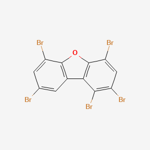molecular formula C12H3Br5O B14242753 1,2,4,6,8-Pentabromo-dibenzofuran CAS No. 617708-03-9