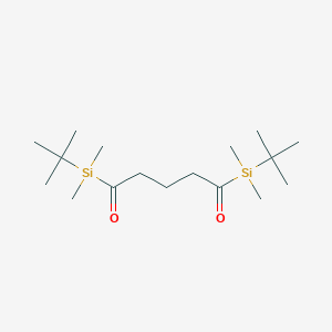 molecular formula C17H36O2Si2 B14242758 Silane, (1,5-dioxo-1,5-pentanediyl)bis[(1,1-dimethylethyl)dimethyl- CAS No. 223386-89-8