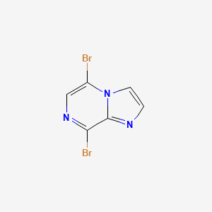 molecular formula C6H3Br2N3 B1424281 5,8-Dibromoimidazo[1,2-a]pyrazine CAS No. 957344-74-0