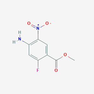 molecular formula C8H7FN2O4 B1424282 Methyl 4-amino-2-fluoro-5-nitrobenzoate CAS No. 872871-50-6