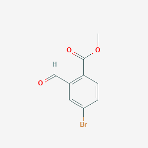 molecular formula C9H7BrO3 B1424283 Methyl 4-bromo-2-formylbenzoate CAS No. 1260795-42-3