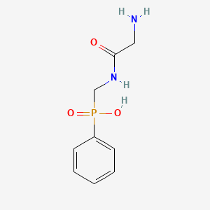 molecular formula C9H13N2O3P B14242912 Phosphinic acid, [[(aminoacetyl)amino]methyl]phenyl- CAS No. 398129-36-7