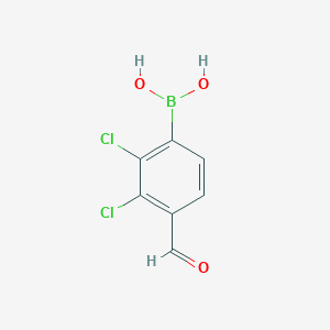 molecular formula C7H5BCl2O3 B1424302 (2,3-Dichloro-4-formylphenyl)boronic acid CAS No. 352535-89-8